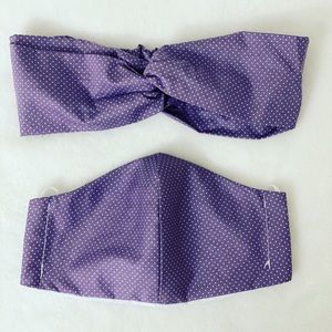 Matching headband and face mask